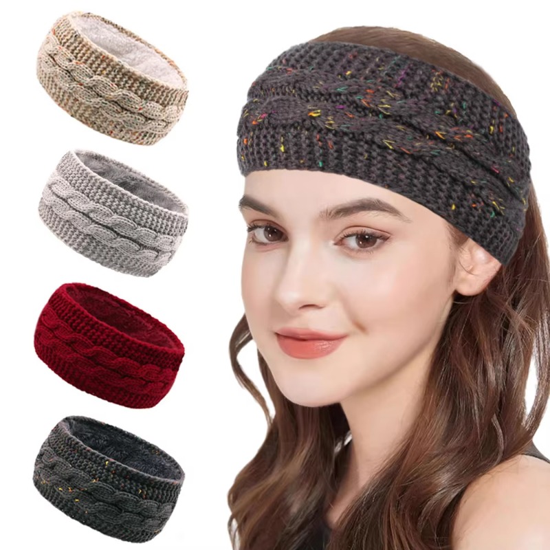 Women's Winter Chunky Knit Hea - đánh giá và giá Fleece Ear Warmer Band