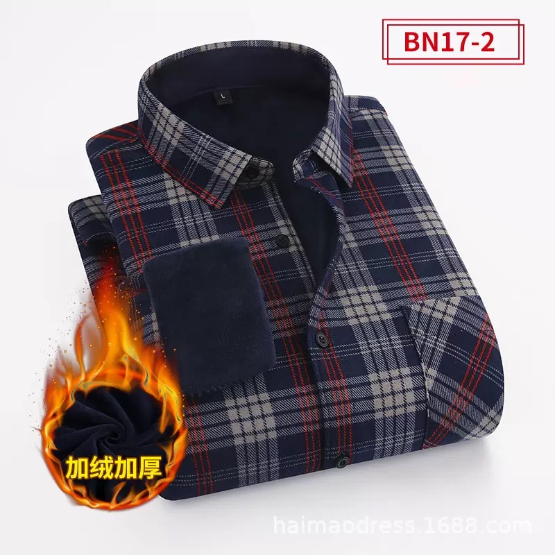 Winter New Fashion Trend With  - đánh giá và giá Flannel Shirt Lined