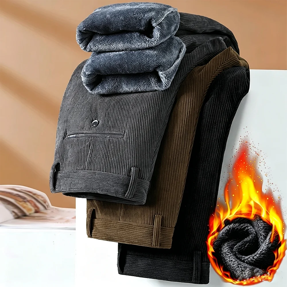 Russia Winter Men's Fleece Cor - đánh giá và giá Corduroy Pant Warm