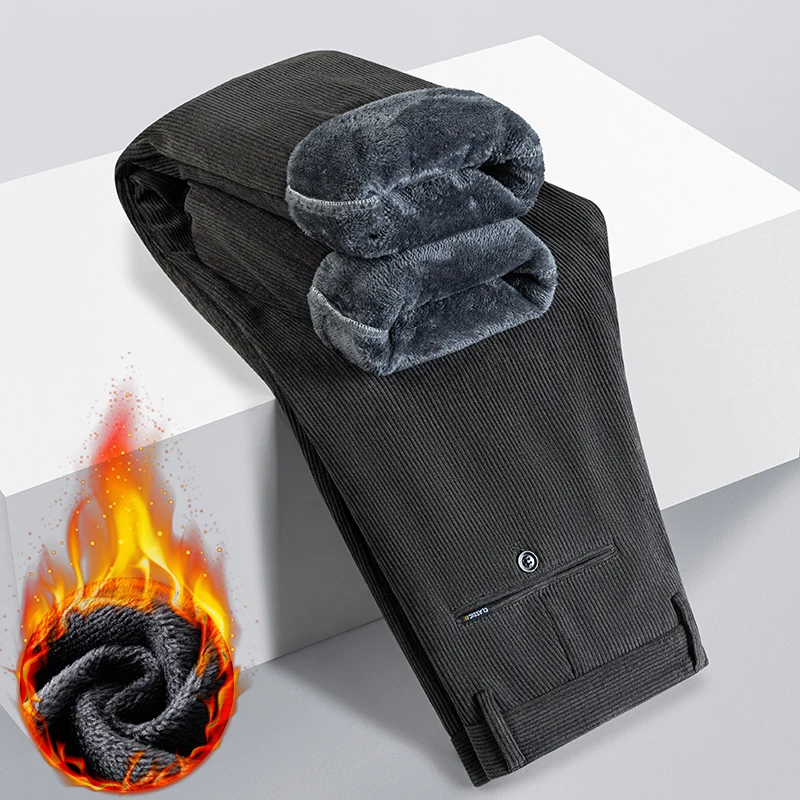 Russia Winter Men's Fleece Cor - đánh giá và giá Corduroy Pant Warm