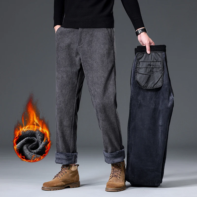 Russia Winter Men's Fleece Cor - đánh giá và giá Corduroy Pant Warm