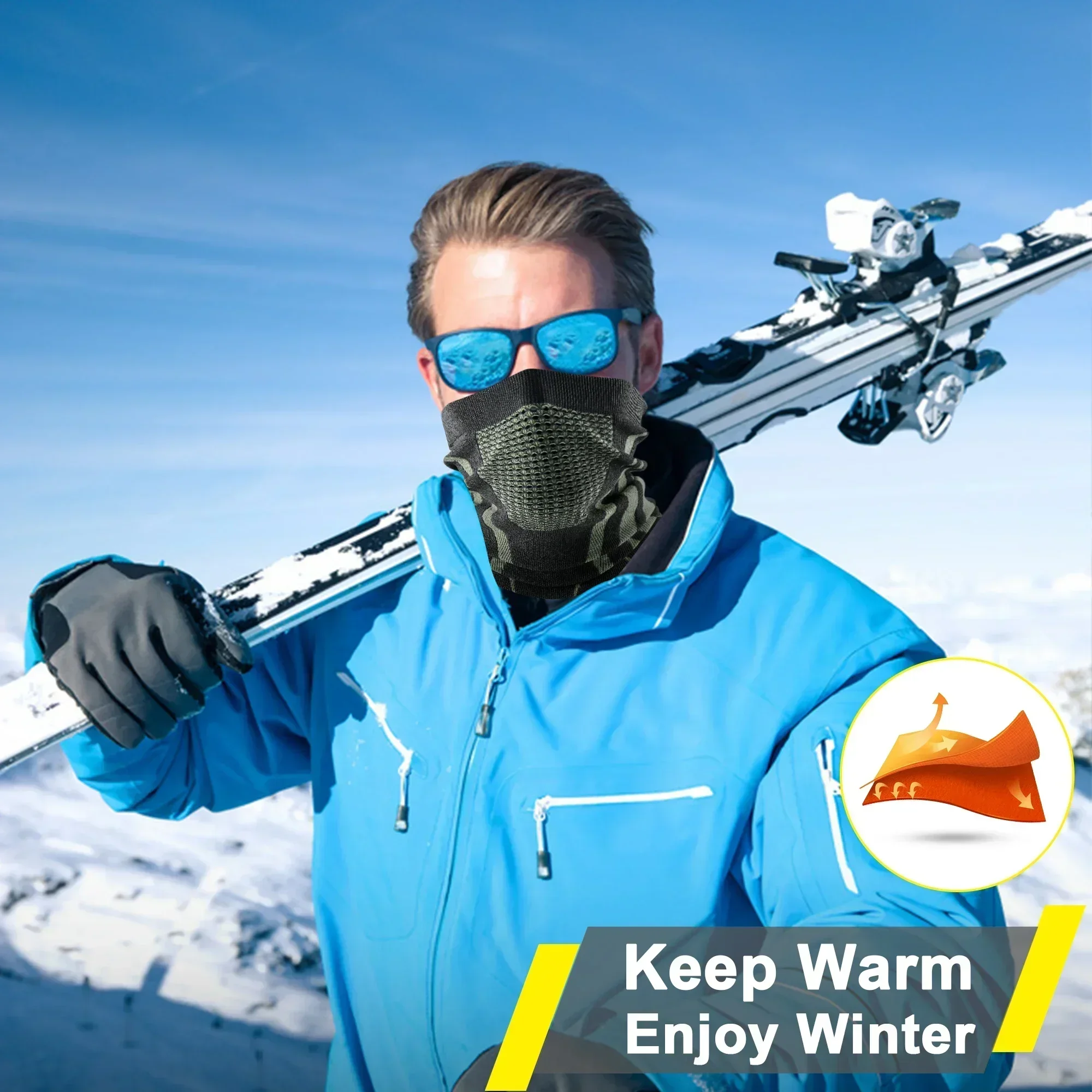 Mùa Đông Vòng Ống Mềm Mại Cao  - đánh giá và giá Neck Gaiter Fleece